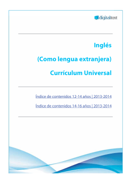 Inglés (Como lengua extranjera) Currículum Universal