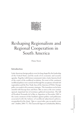 Reshaping Regionalism and Regional Cooperation in