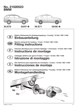 No. 21020523 BMW Einbauanleitung Fitting instructions