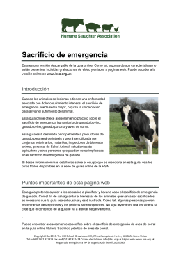 Sacrificio de emergencia - Humane Slaughter Association