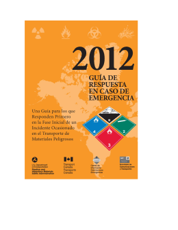 Guia de Respuesta a Emergencias 2012