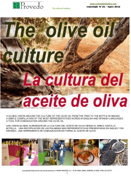 The olive oil culture 1 www.variedadesdeolivo.com reportaje Nº 25
