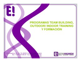 programas team building, outdoor/ indoor training y formaci y