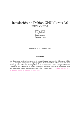 Instalación de Debian GNU/Linux 3.0 para Alpha