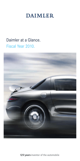Daimler at a Glance. Fiscal Year 2010.