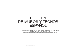 BOLETIN DE MUROS Y TECHOS ESPAÑOL