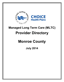 Provider Directory Monroe County