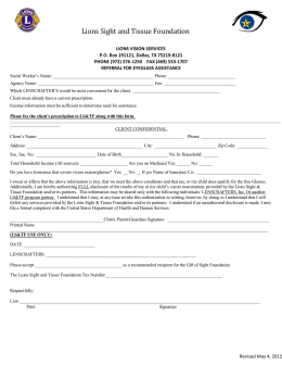Social Worker Referral Form - Lions Sight and Tissue Foundation