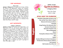 Quinceañera Requirements and Guidelines (Booklet)