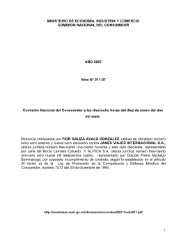 MINISTERIO DE ECONOMIA, INDUSTRIA Y COMERCIO COMISION