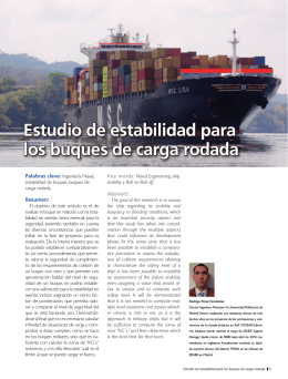 Estudio de estabilidad para los buques de carga rodada
