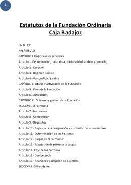 Estatutos - Fundación Caja de Badajoz