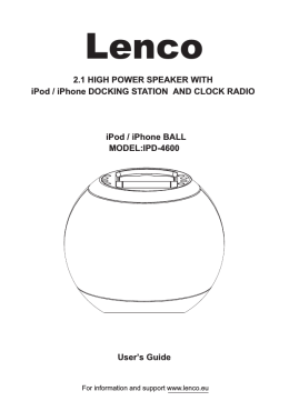 2.1 HIGH POWER SPEAKER WITH iPod / iPhone BALL