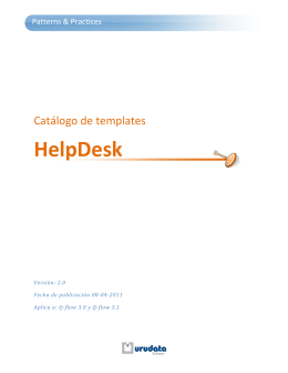 Catálogo de templates: Proceso de HelpDesk