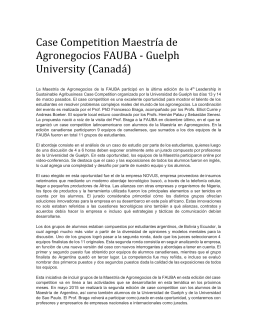 Case Competition Maestría de Agronegocios FAUBA