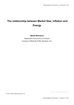 The relationship between Market Size, Inflation and Energy