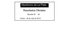 Hipódromo de La Plata Resultados Oficiales