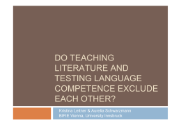 Do Teaching Literature And Testing Language Competence Exclude