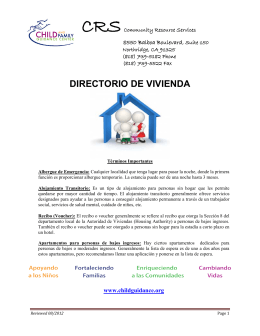 DIRECTORIO DE VIVIENDA - Child and Family Guidance Center