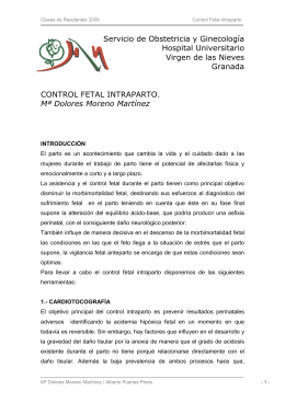 Control fetal intraparto - Hospital Universitario Virgen de las Nieves