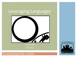 Leveraging Languages