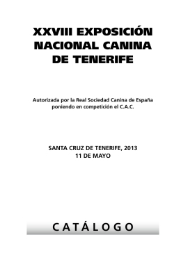 XXVIII EXPOSICIÓN NACIONAL CANINA DE TENERIFE