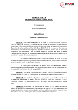 estatutos 2014-03  - Federación Madrileña de Pádel