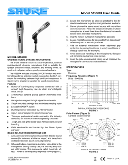 Shure 515SDX Microphone User Guide
