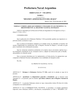 Ordenanza Nº 9/2002 - Prefectura Naval Argentina