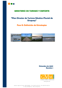 Plan Director de Turismo Náutico-Fluvial de Uruguay