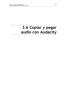 3.6 Copiar y pegar audio con Audacity