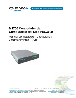 M1700 Controlador de Combustible del Sitio FSC3000