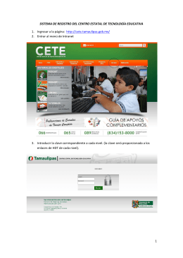 Sistema de Registro CETE - Secretaría de Educación de Tamaulipas