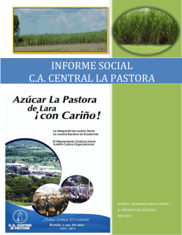 INFORME SOCIAL C.A. CENTRAL LA PASTORA