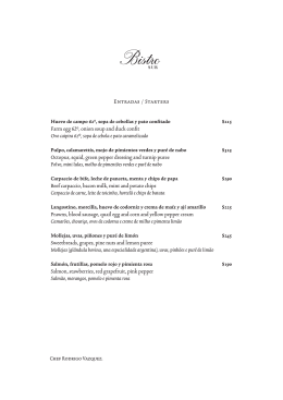 menu bistro 2015
