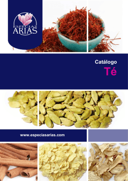 CATALOGO TE - Especias Arias