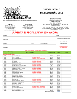 MEXICO SPECIAL SALE PRICE LIST 11-07-11