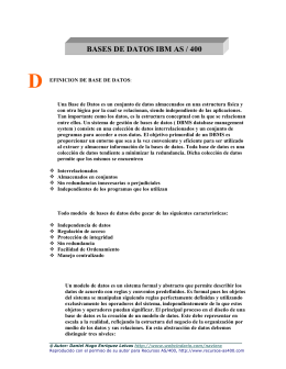 BASES DE DATOS IBM AS / 400