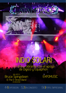 INDIO SOLARI: Un show vibrante con el apoyo de Digico y Equaphon