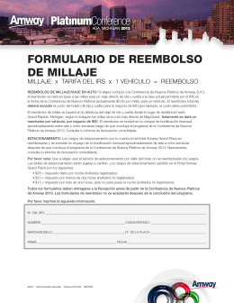 FORMULARIO DE REEMBOLSO DE MILLAJE
