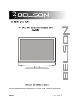 Belson BSV1985 Manual - Recambios, accesorios y repuestos