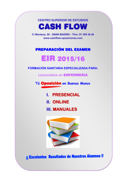 clases - temarios - test informacion - cash flow