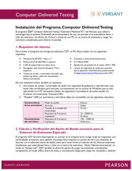 Instalación del Programa Computer Delivered Testing