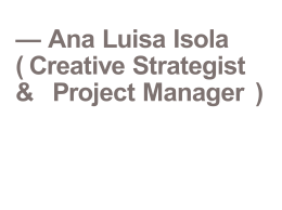portfolio - Ana Luisa Isola