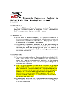 Touring Stock Reglamento - Federación Madrileña de Automovilismo