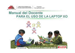 Manual del Docente para el uso de la laptop XO