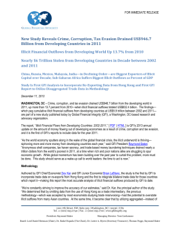 Press Release - Global Financial Integrity