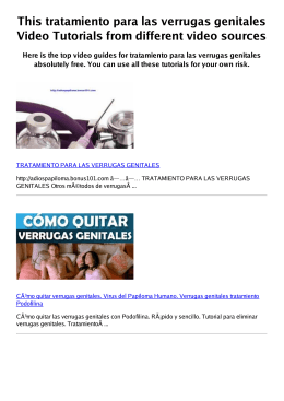 Z tratamiento para las verrugas genitales PDF video books