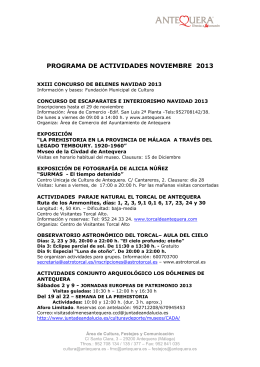 PROGRAMA DE ACTIVIDADES NOVIEMBRE 2013