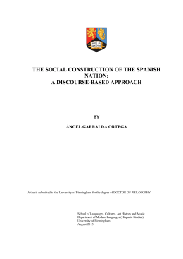 The social construction of the Spanish nation